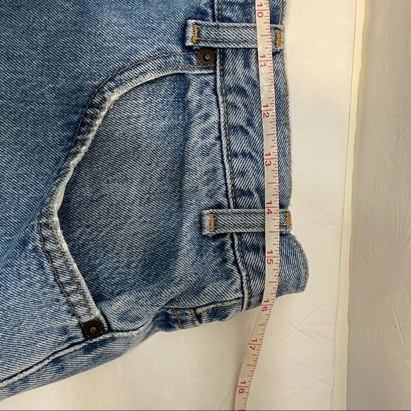 VTG Armani J Sz 33 Button Fly Cut Off Jeans Shorts - Picture 8 of 8